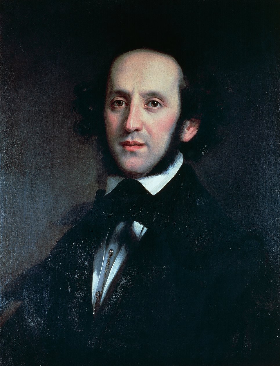 Portrett av komponisten og dirigenten Felix Mendelssohn (Hamburg av Eduard Magnus