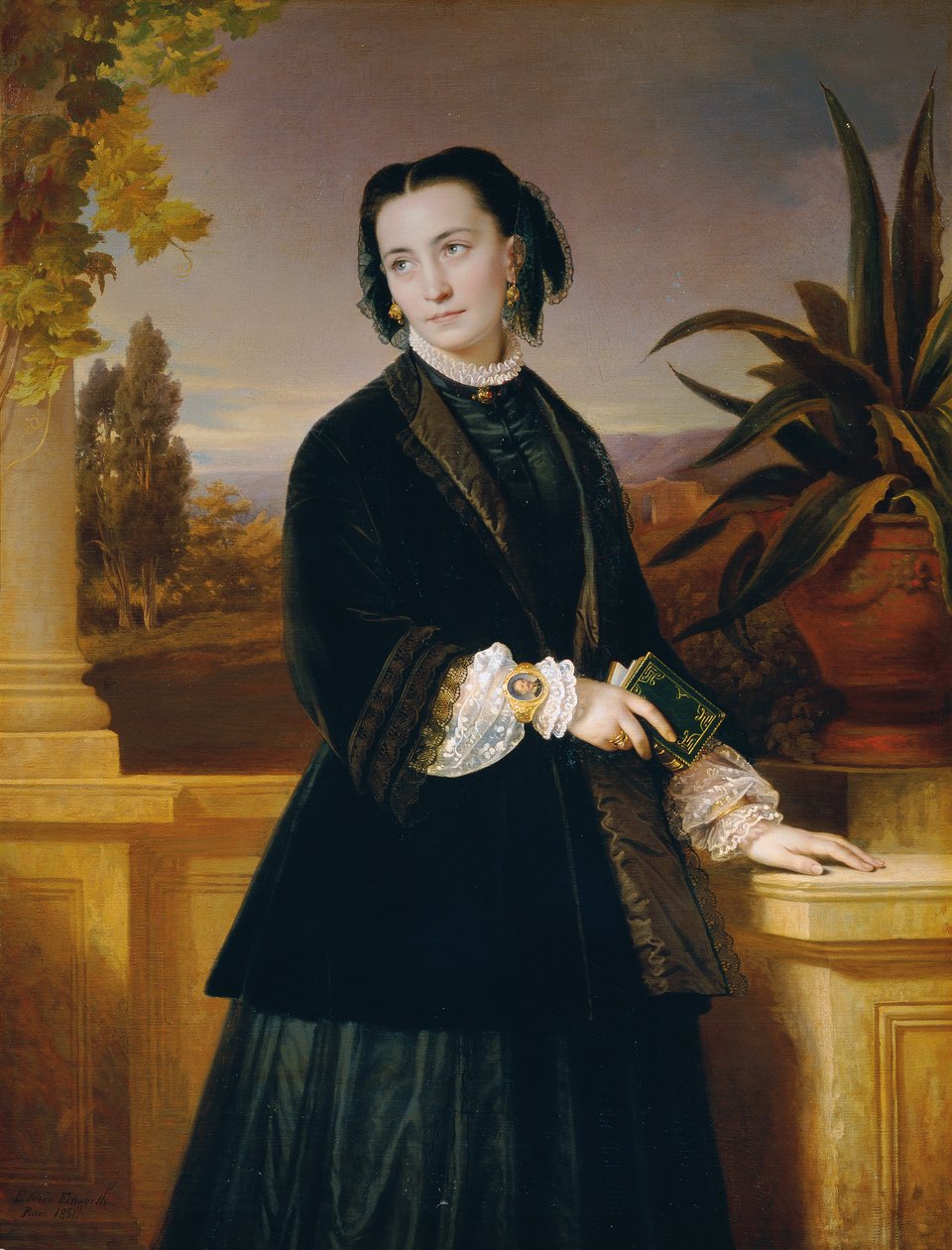 Auguste Engerth, kunstnerens kone av Eduard Ritter von Engerth