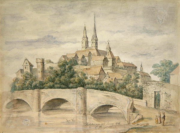 Utsikt over Fritzlar av Eduard Stiegel