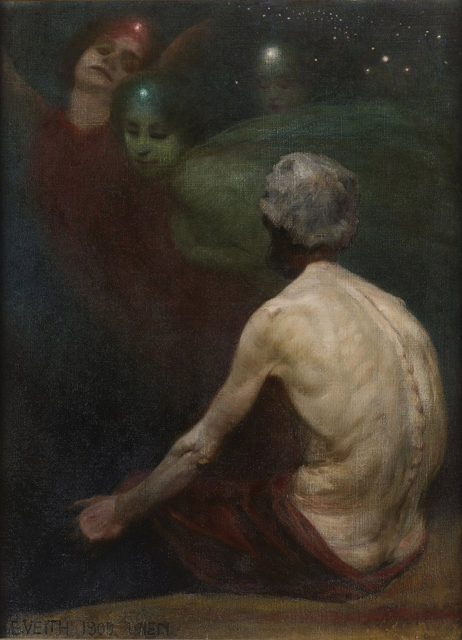 Dvergen Alberich and the Rhinmaidens The Rhine Gold, 1909. av Eduard Veith