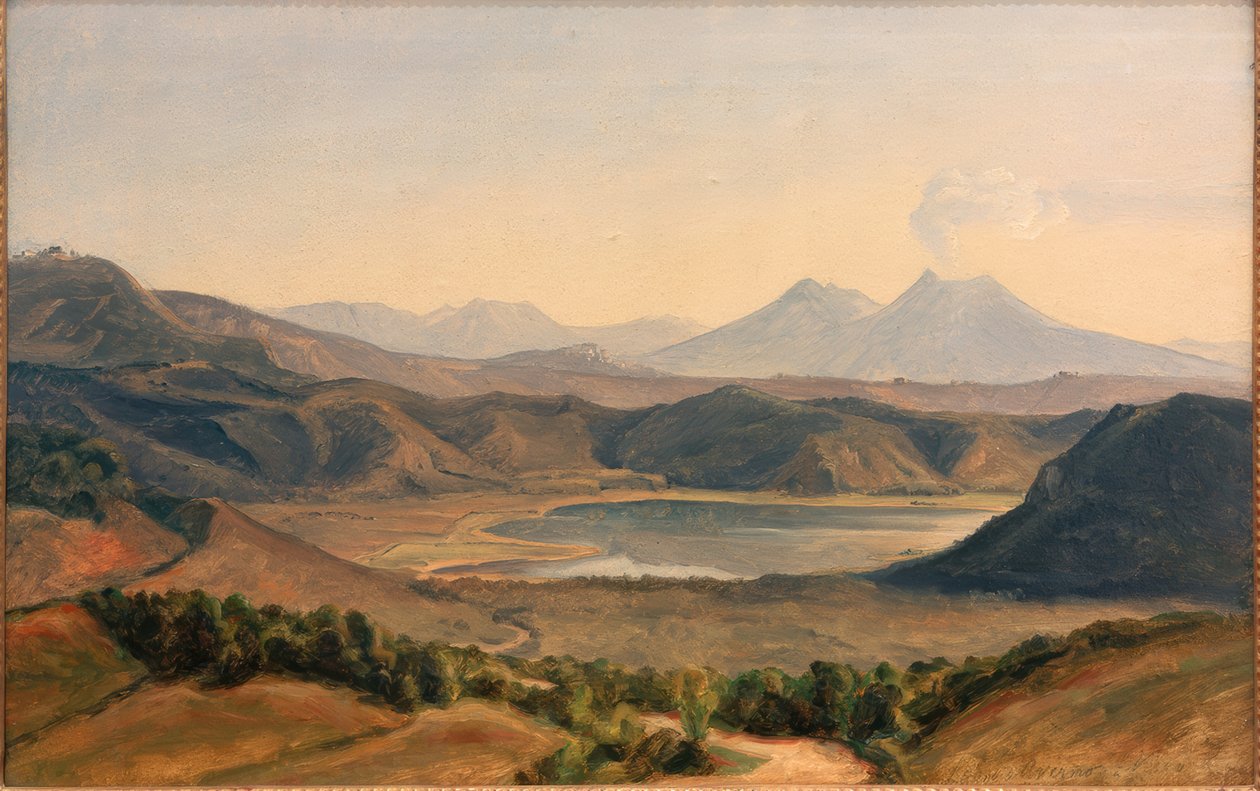 Averno und Vesuv-sjøen av Eduard Wilhelm Pose