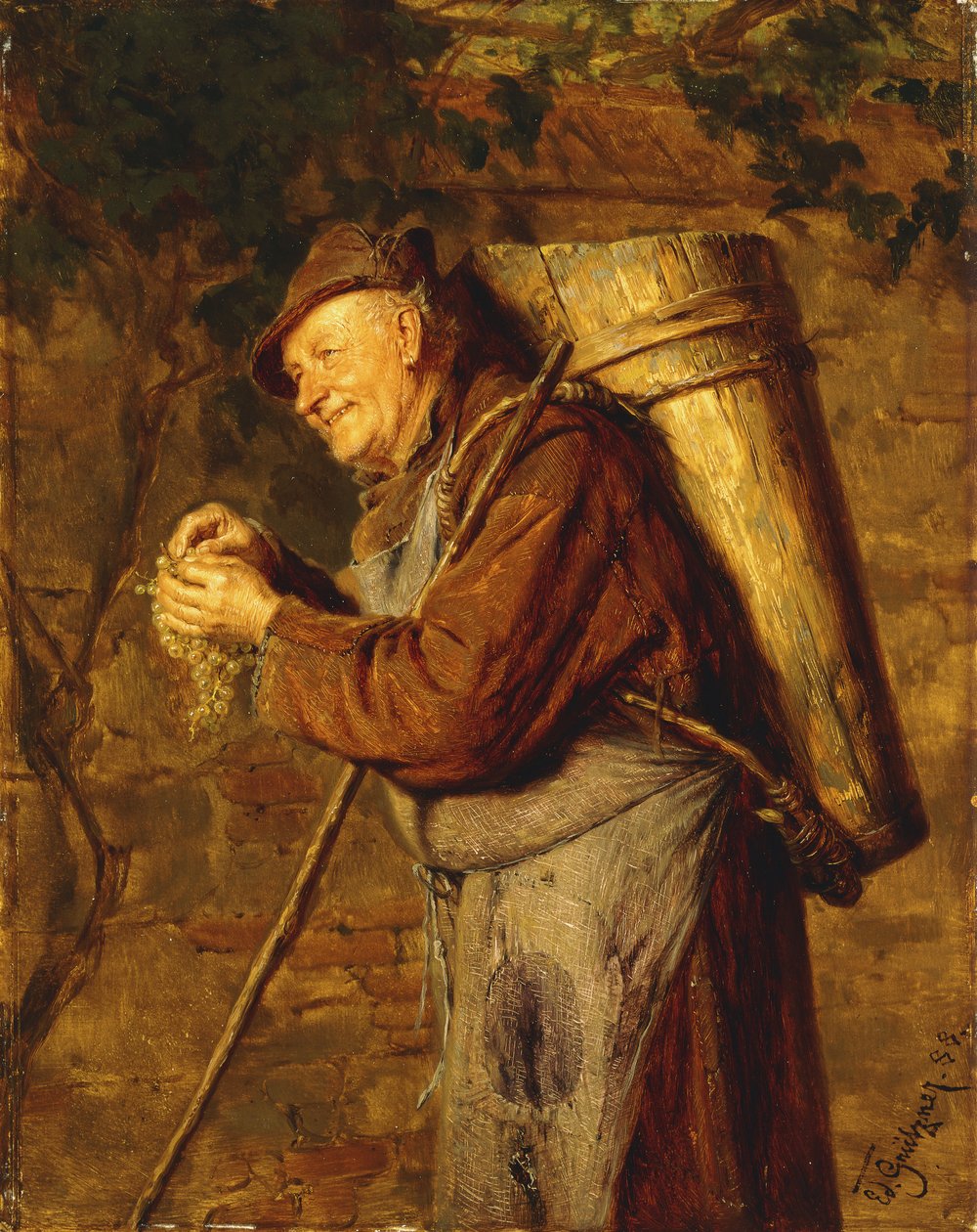 Monastisk produksjon, 1888 av Eduard von Grutzner