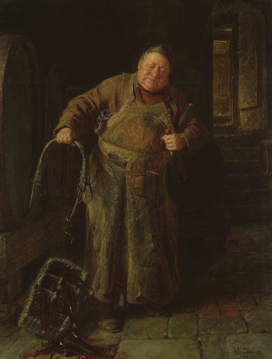 The Broken Handle, 1900 av Eduard von Grutzner