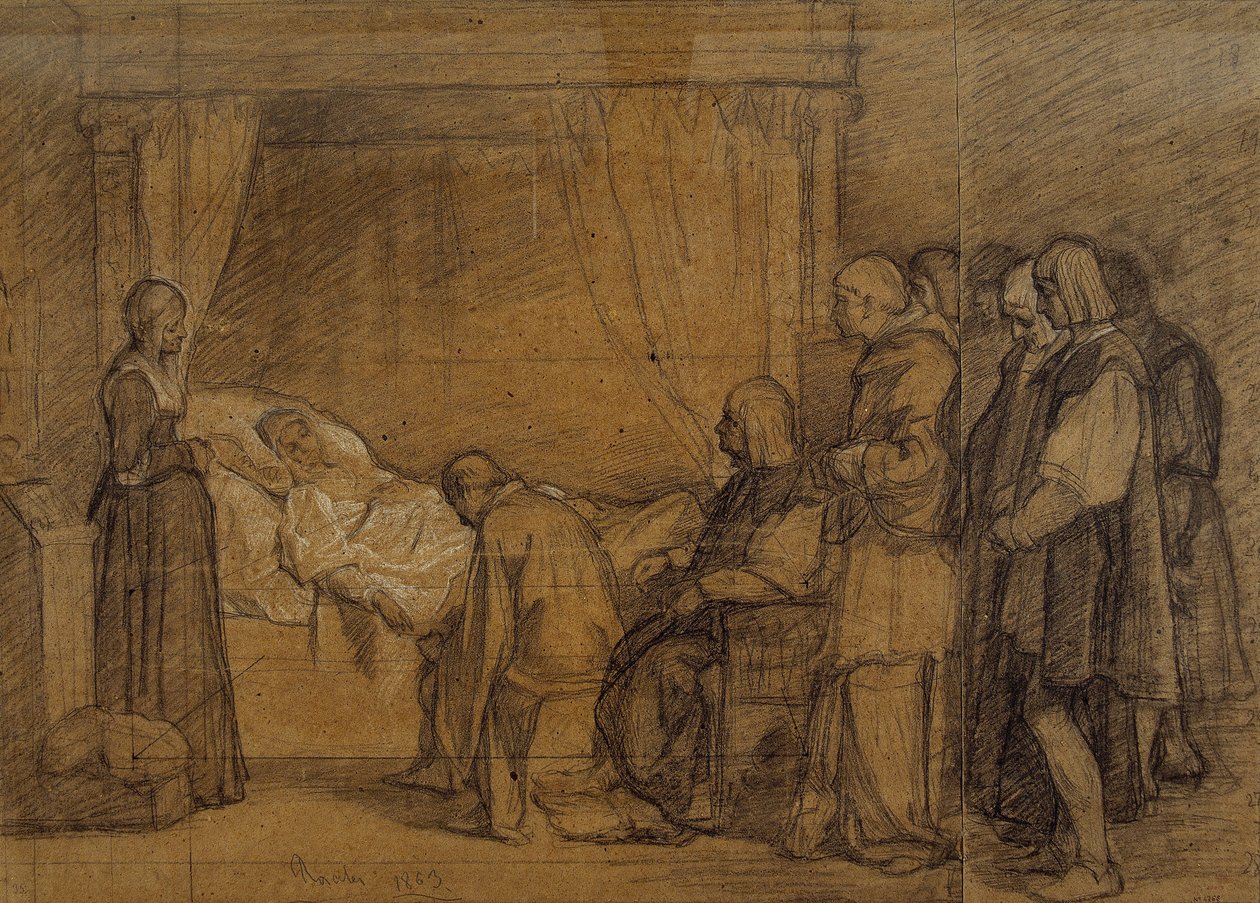Studer for Isabella den katolske vilje av Eduardo Rosales