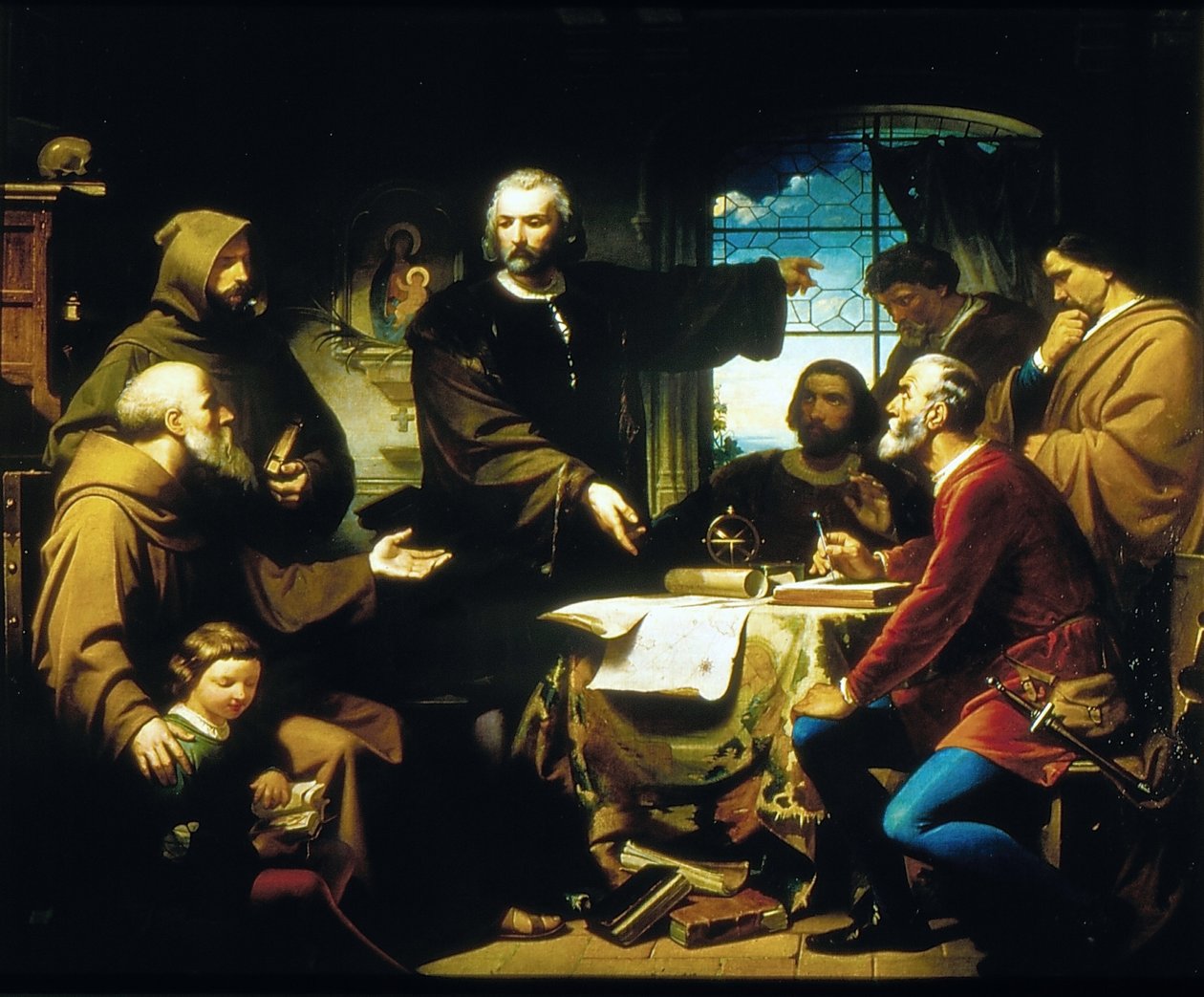Christopher Columbus i klosteret La Rábida av Eduardo Cano
