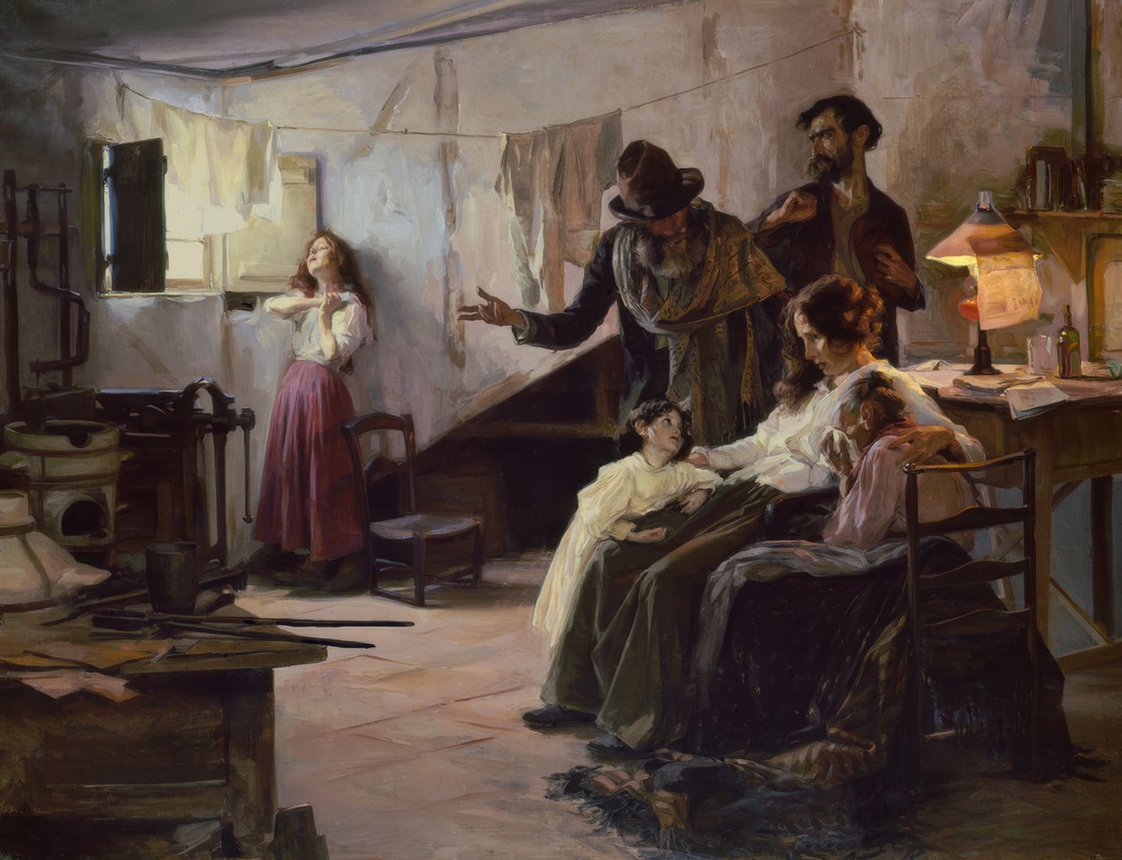 Anarkistens familie på dagen for henrettelsen av Eduardo Chicharro y Agüera