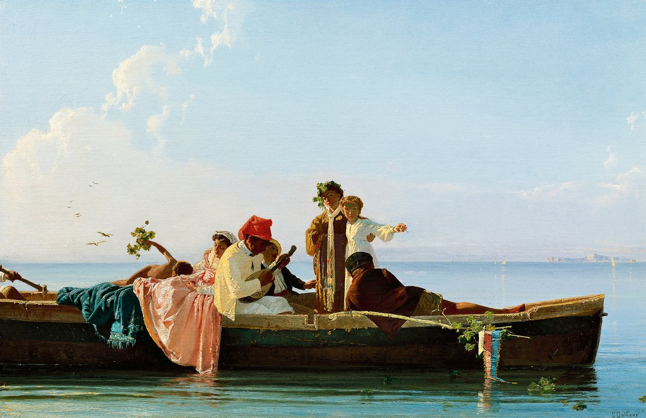 Fra Frisio til Saint Lucia, av Edoardo Dalbono, cirka 1866, olje på lerret av Eduardo Dalbono