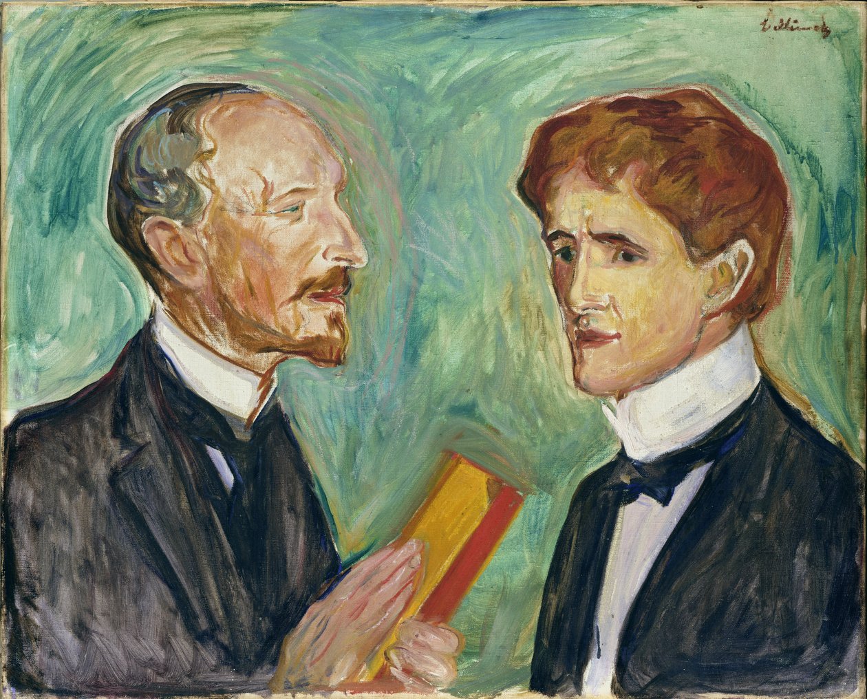 Albert Kollmann (1857-1915) and Sten Drevsen, 1901 av Edvard Munch