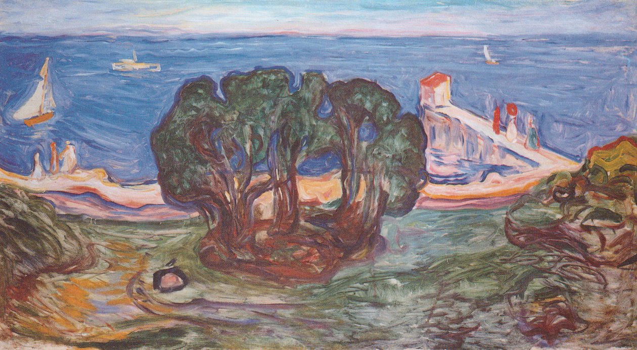 Trær ved sjøen av Edvard Munch