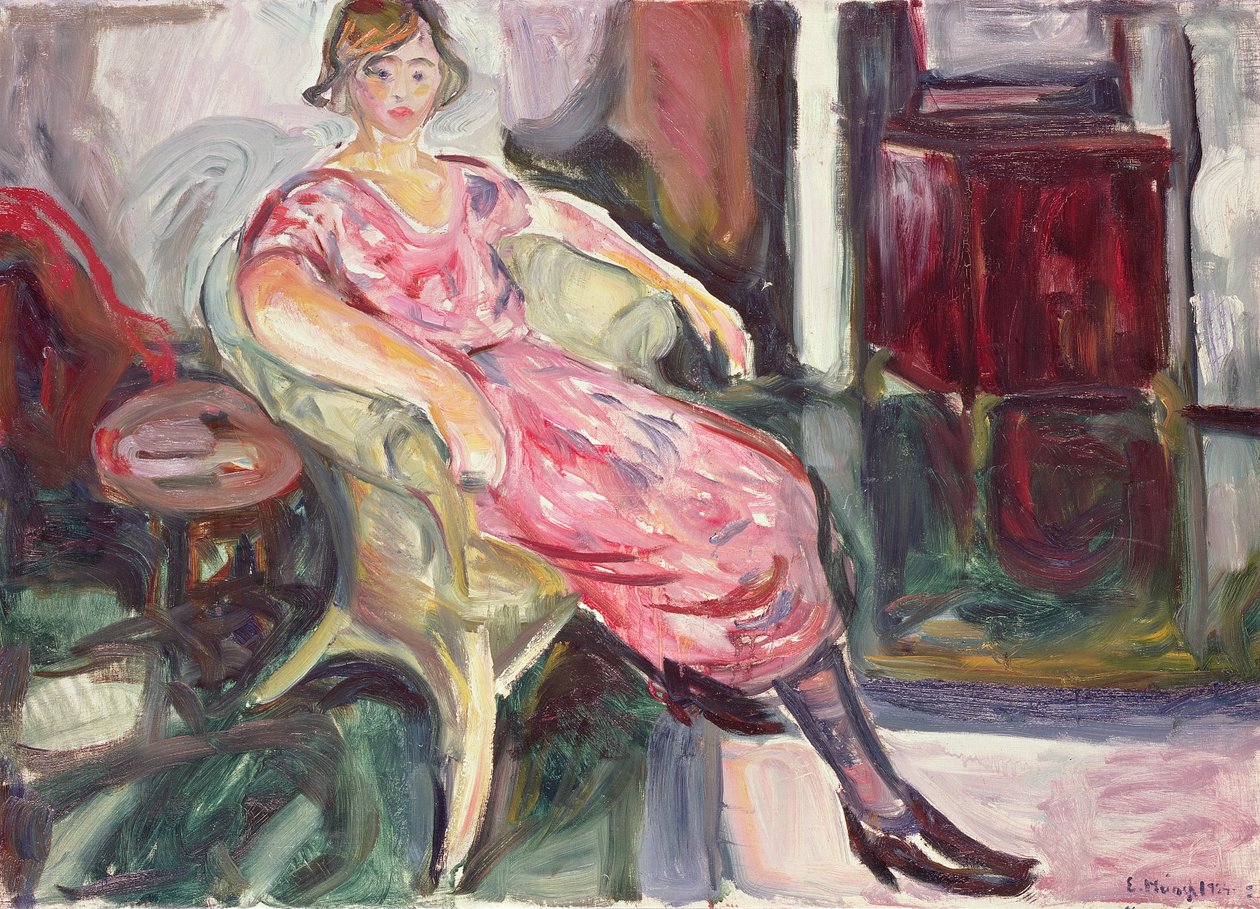 Kvinne i kurvstol, 1924-25 av Edvard Munch
