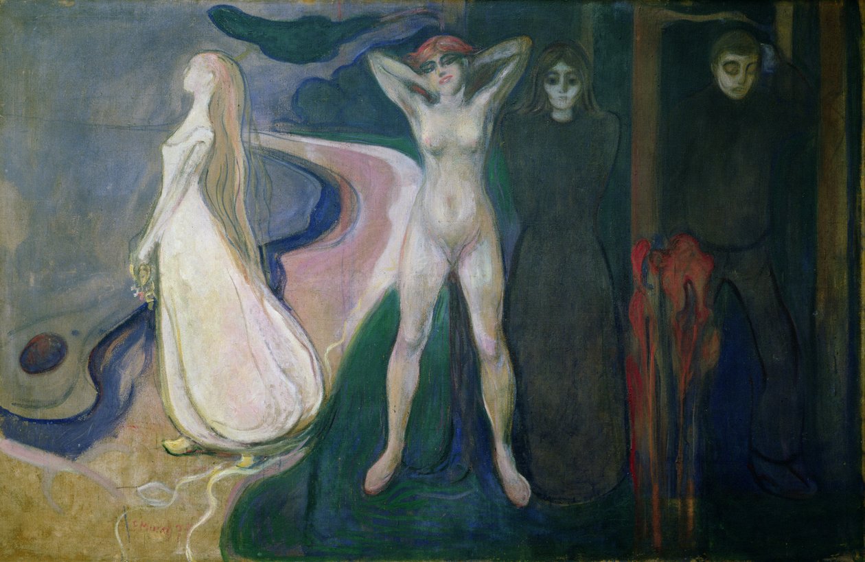 Kvinne i tre stadier (Sfinx), 1893-5 av Edvard Munch