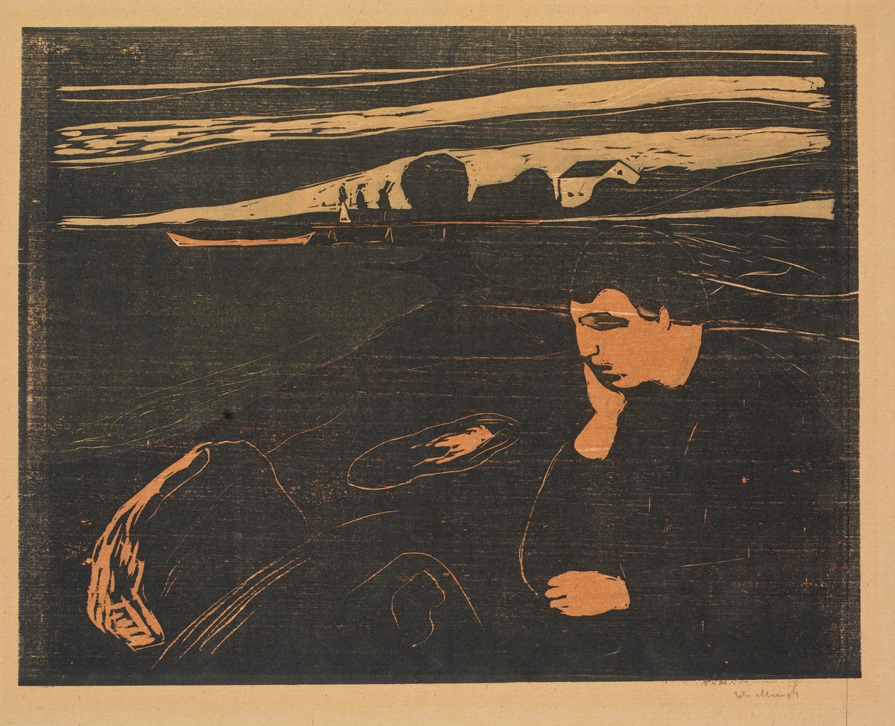 Kveld. Ved stranden (melankoli) av Edvard Munch