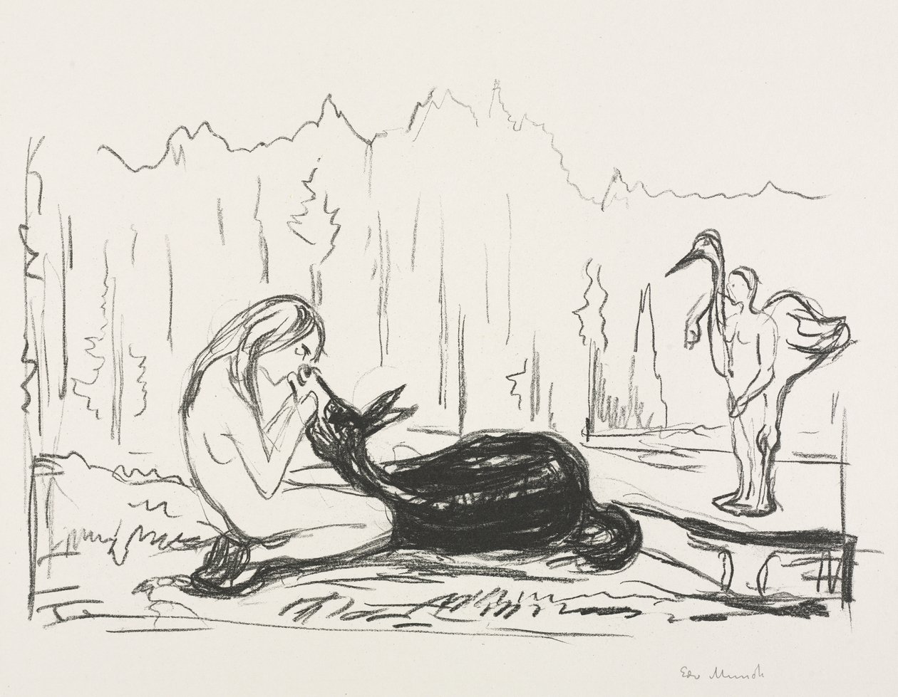 Alfa og Omega: Hustruen Omega og eselet av Edvard Munch