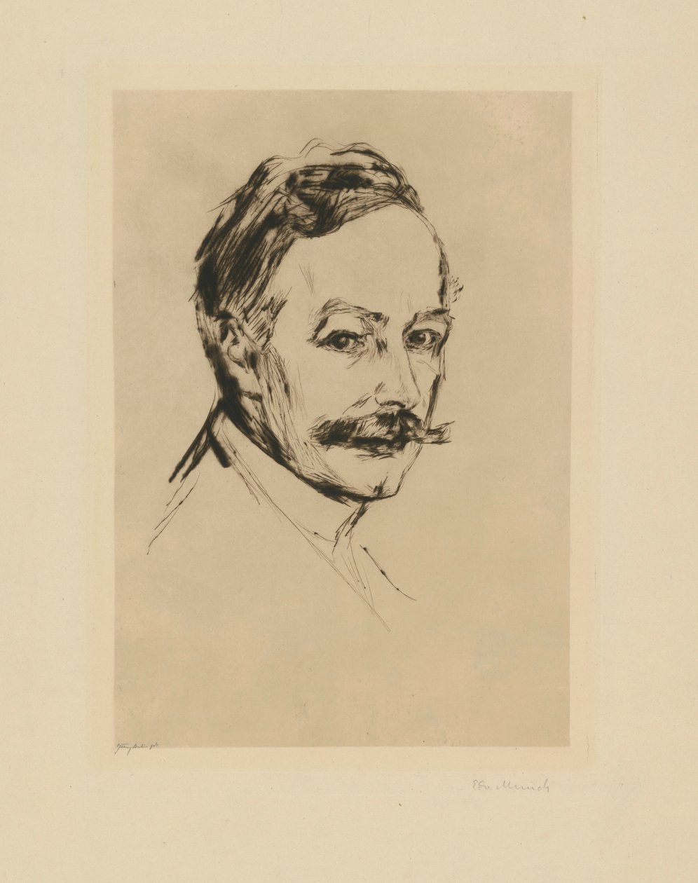 Fra mappen «Fra Max Lindes hus»: Dr. Max Linde av Edvard Munch