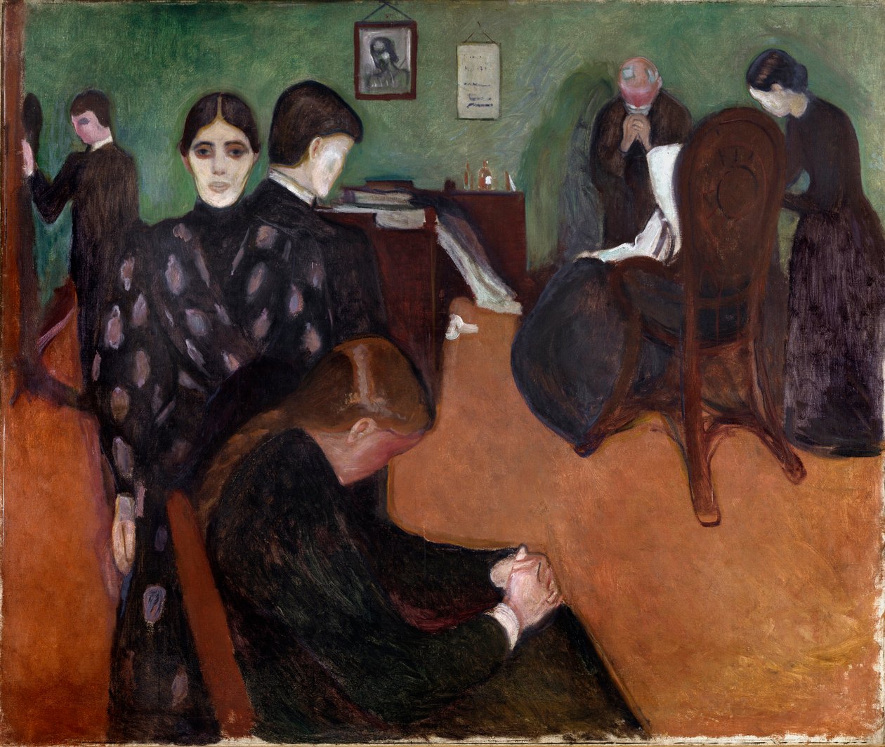 Døden i de sykes kammer Maleri av Edvard Munch (1863-1944) av Edvard Munch