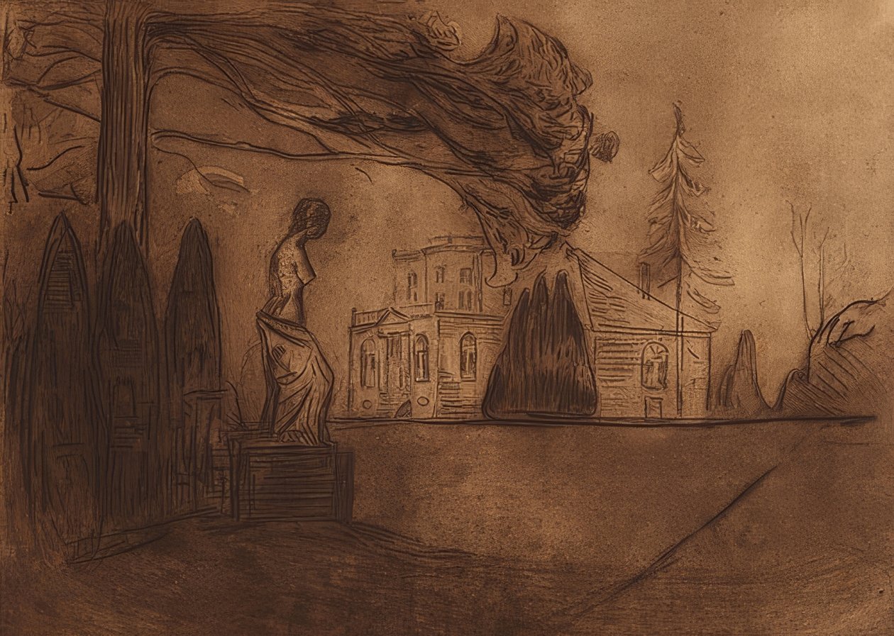 Hagen om natten. 1902 av Edvard Munch