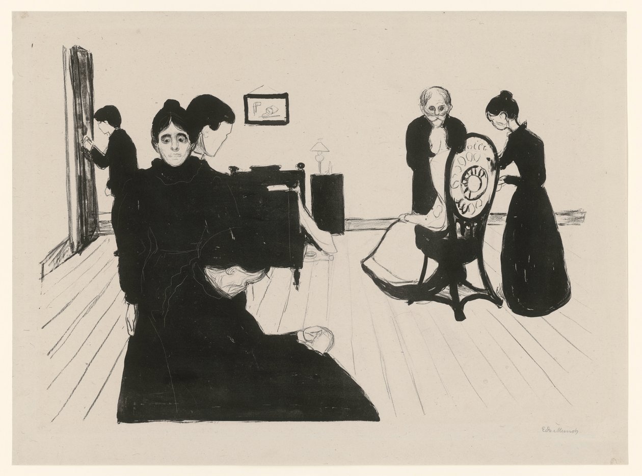Døden på sykeværelset av Edvard Munch
