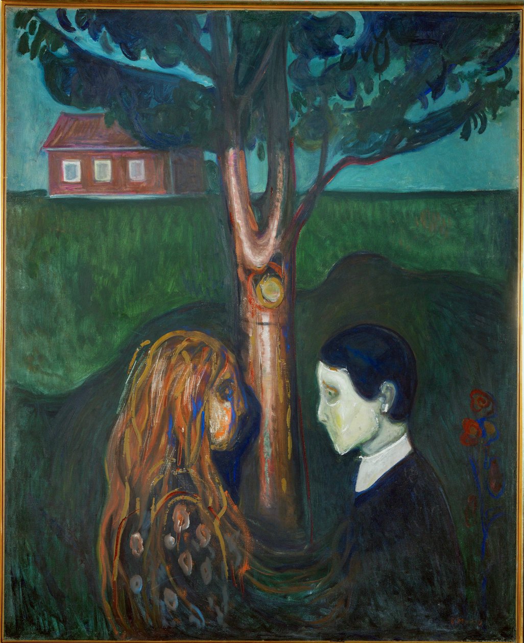 Øye i øye (olje på lerret) av Edvard Munch