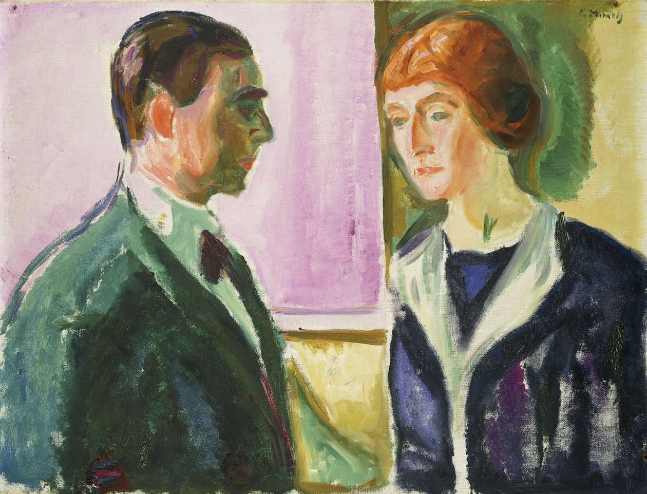 Farvel (dobbelt portrett av Hugo og Kathe Perls); Farvel (dobbelt portrett av Hugo og Kathe Perls), ca. 1912 (olje på lerret) av Edvard Munch