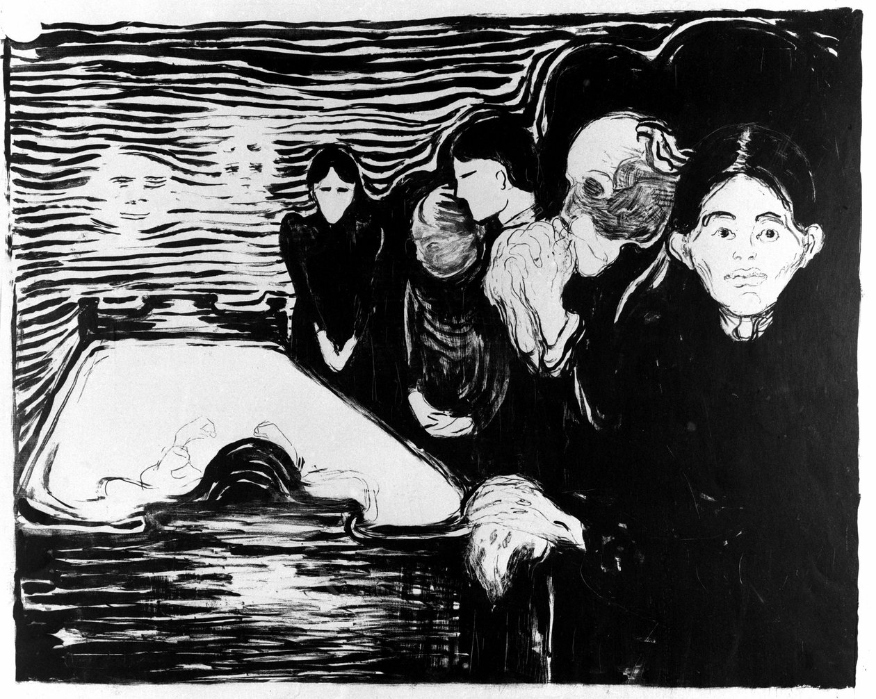 Kamp mot døden (litografi) av Edvard Munch