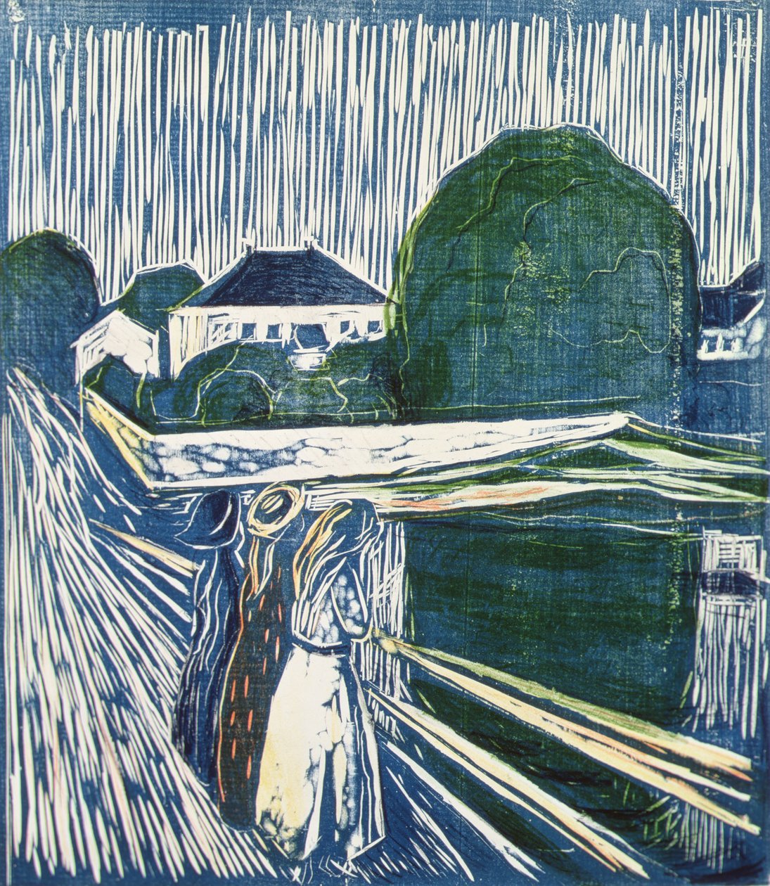 Jenter på en bro av Edvard Munch