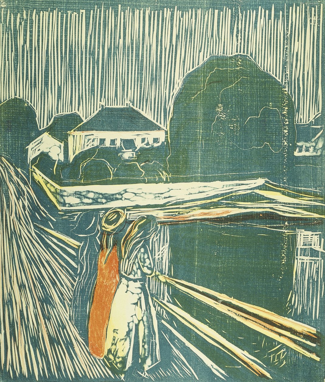 Jenter på broen; jente på broen av Edvard Munch