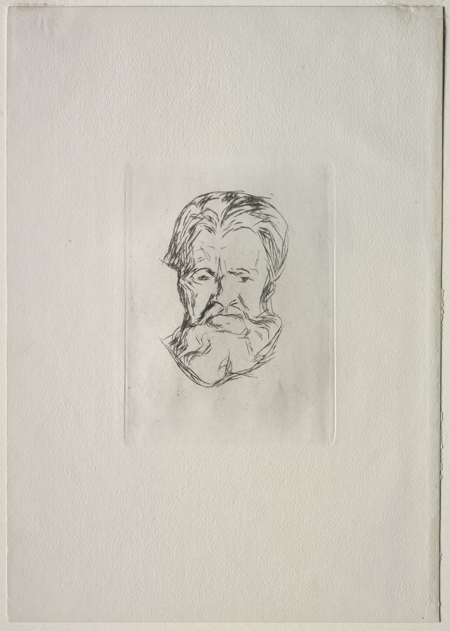 Hodet til en mann av Edvard Munch
