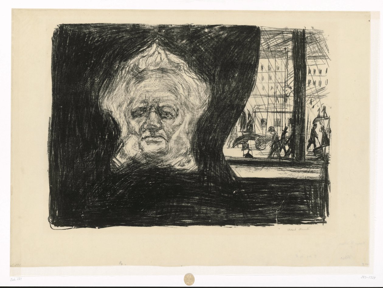Henrik Ibsen på kafeen på Grand Hotel av Edvard Munch