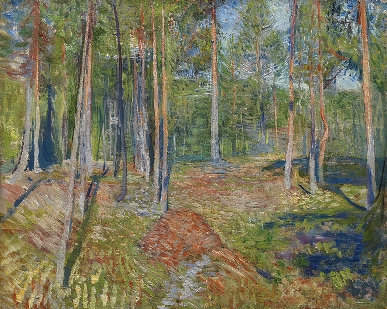 Granskog. 1891-92 av Edvard Munch