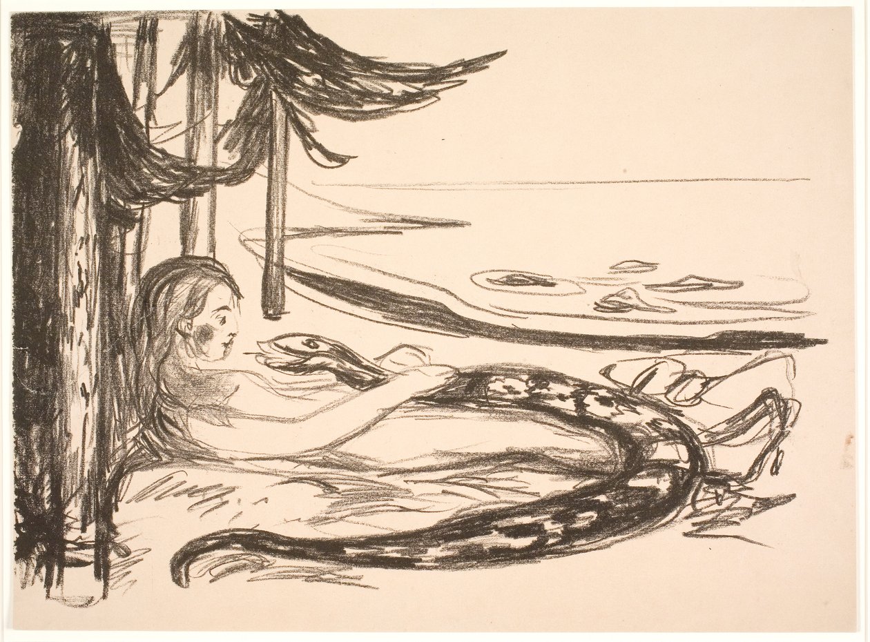 Kvinnen og slangen av Edvard Munch
