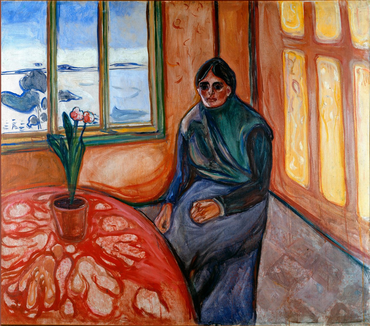 Melancolie (Laura) Maleri av Edvard Munch (1863-1944) 1899 Søn. 110x126 cm Oslo, Kommunale kunstsamlinger Munchmuseet (Musee Munch) av Edvard Munch