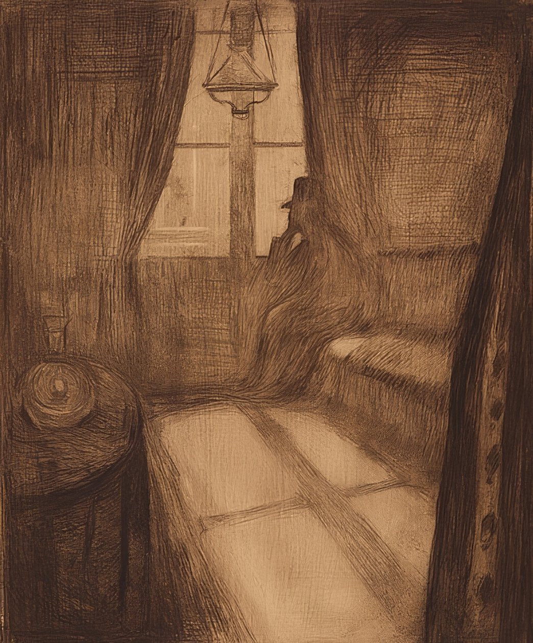 Måneskinn. Natt i Saint Cloud. 1895 av Edvard Munch