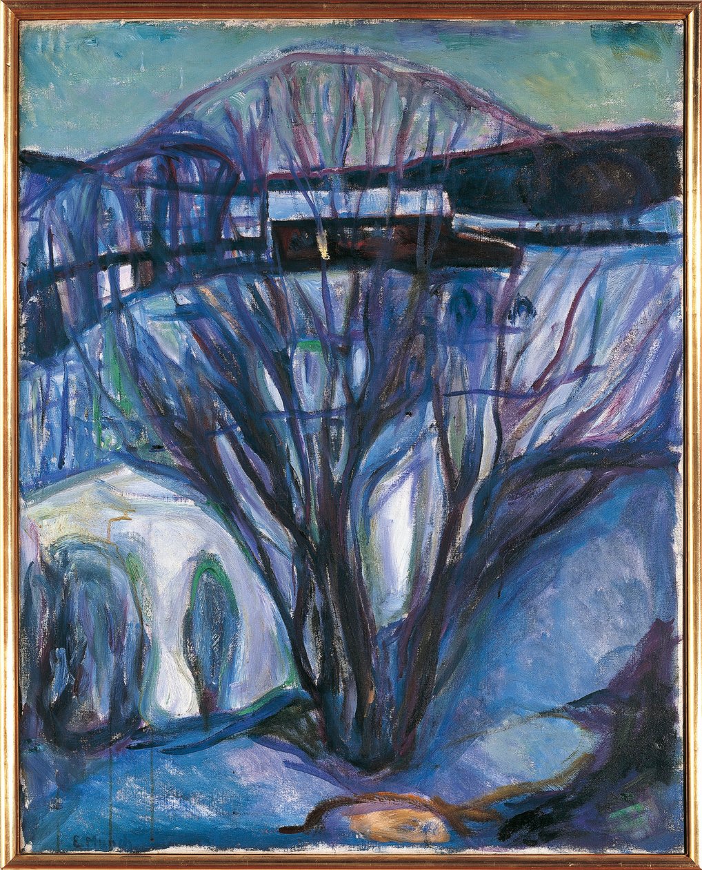 Norge, Oslo, Vinterlandskap, Ekely av Edvard Munch