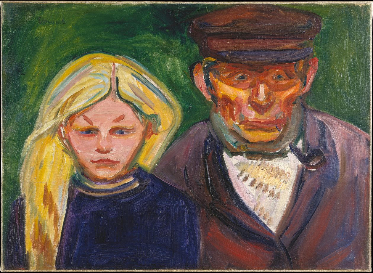 Gammel fisker og hans datter av Edvard Munch