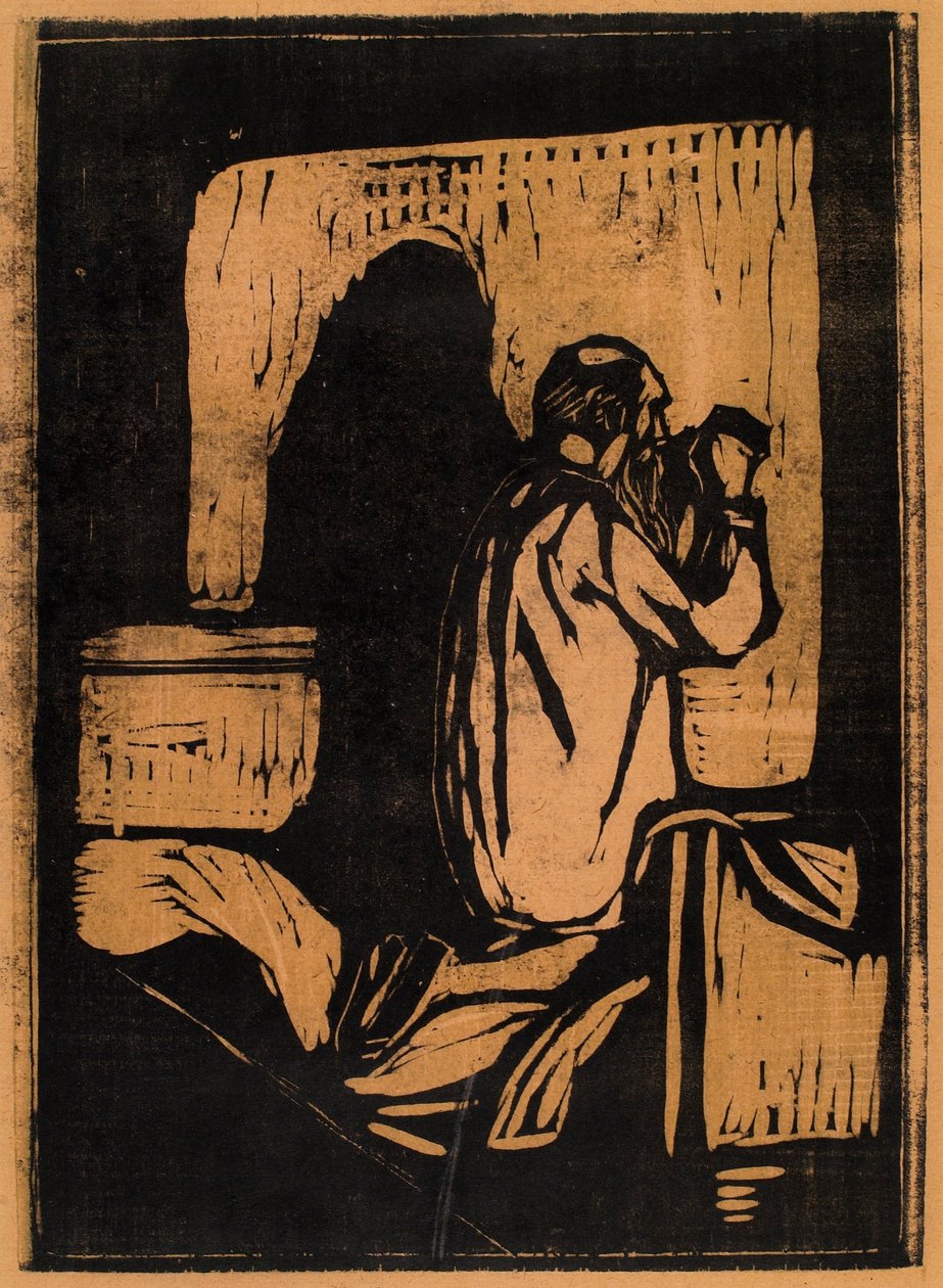 Gammel mann ber av Edvard Munch