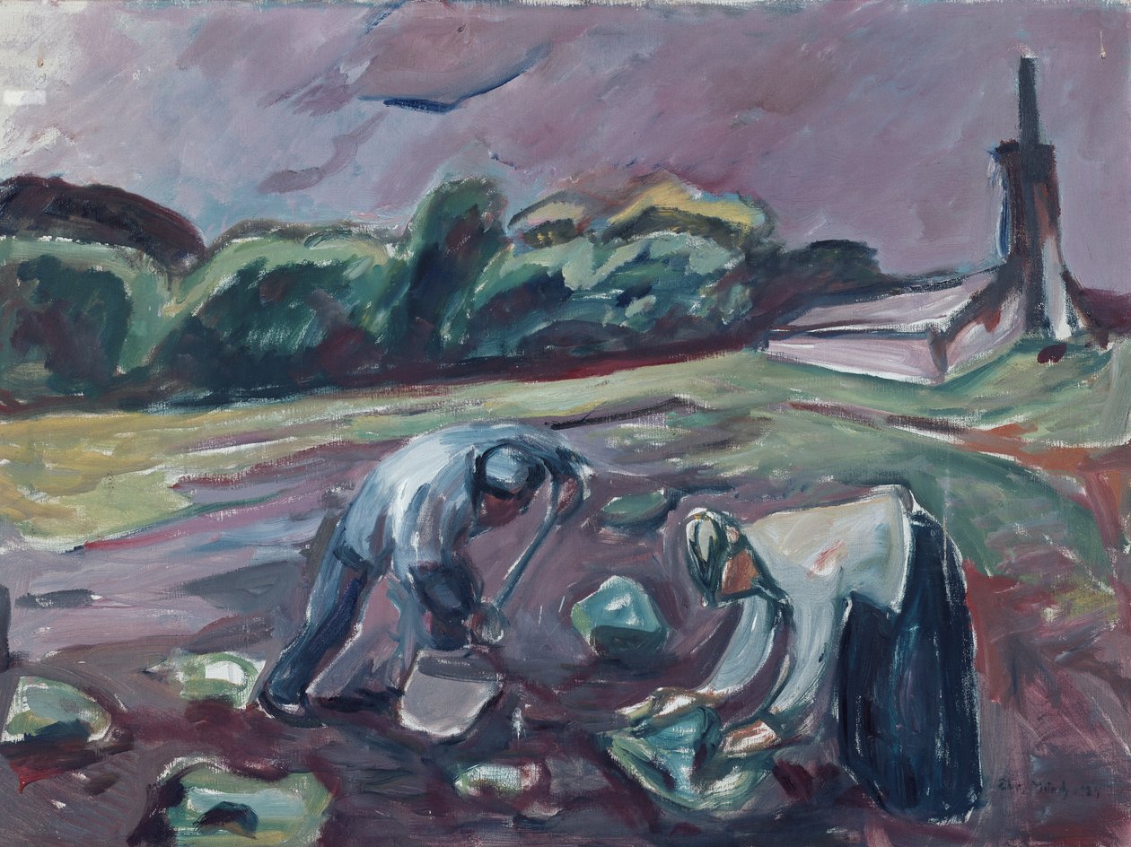Plukke poteter av Edvard Munch