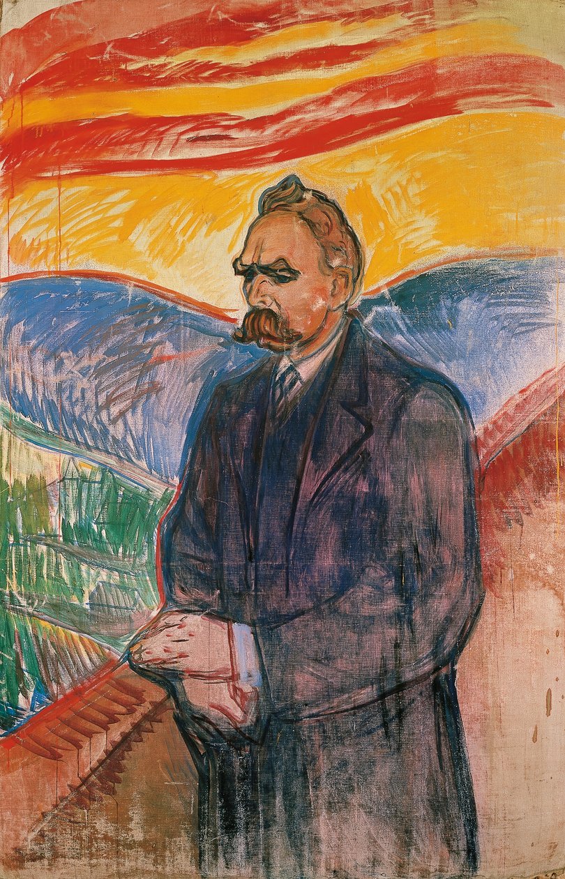 Portrett av Friedrich Nietzsche, ca. 1906 (olje på lerret) av Edvard Munch