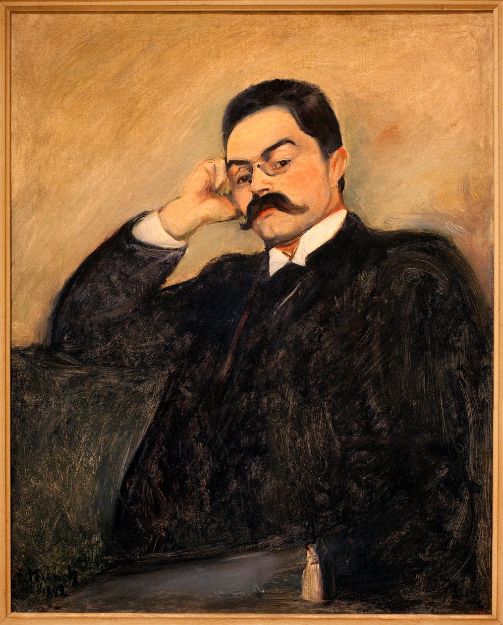 Portrett av Thor Lutken (1863-1913) - Maleri av Edvard Munch (1863-1944), olje på lerret av Edvard Munch