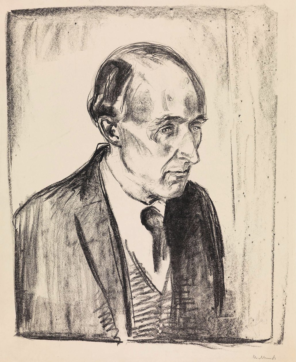 Portrett av komponisten Frederick Delius 1862-1934, 1920. av Edvard Munch