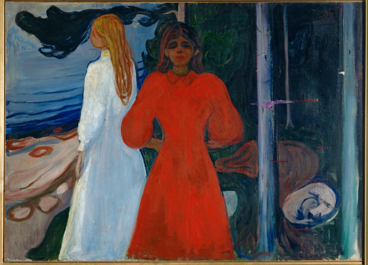 Rødt og hvitt (olje på lerret) av Edvard Munch