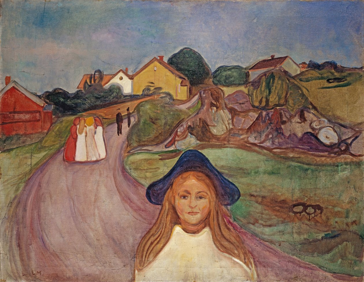 Vei i Aasgaardstrand, 1901 av Edvard Munch