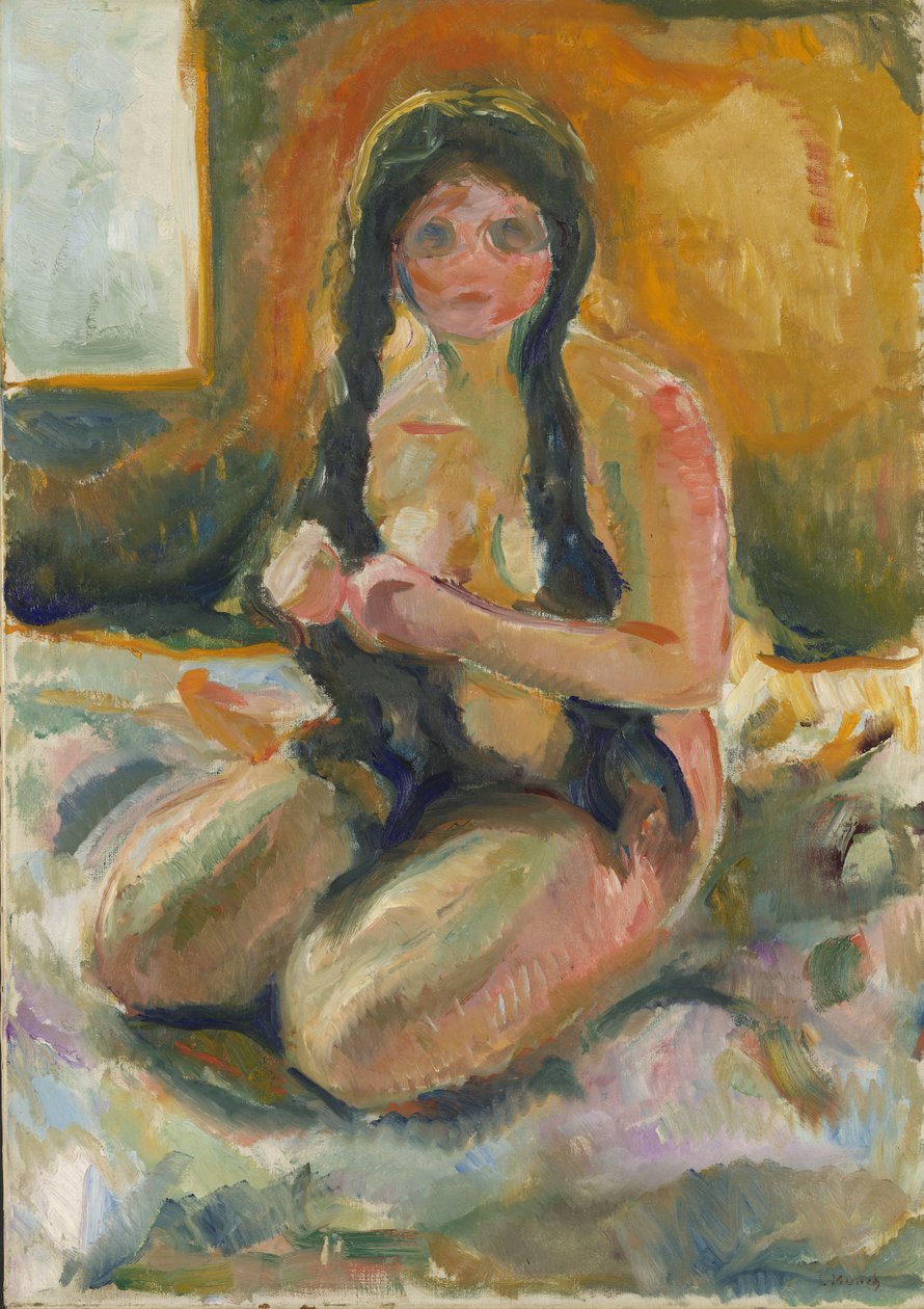 Sittende naken av Edvard Munch