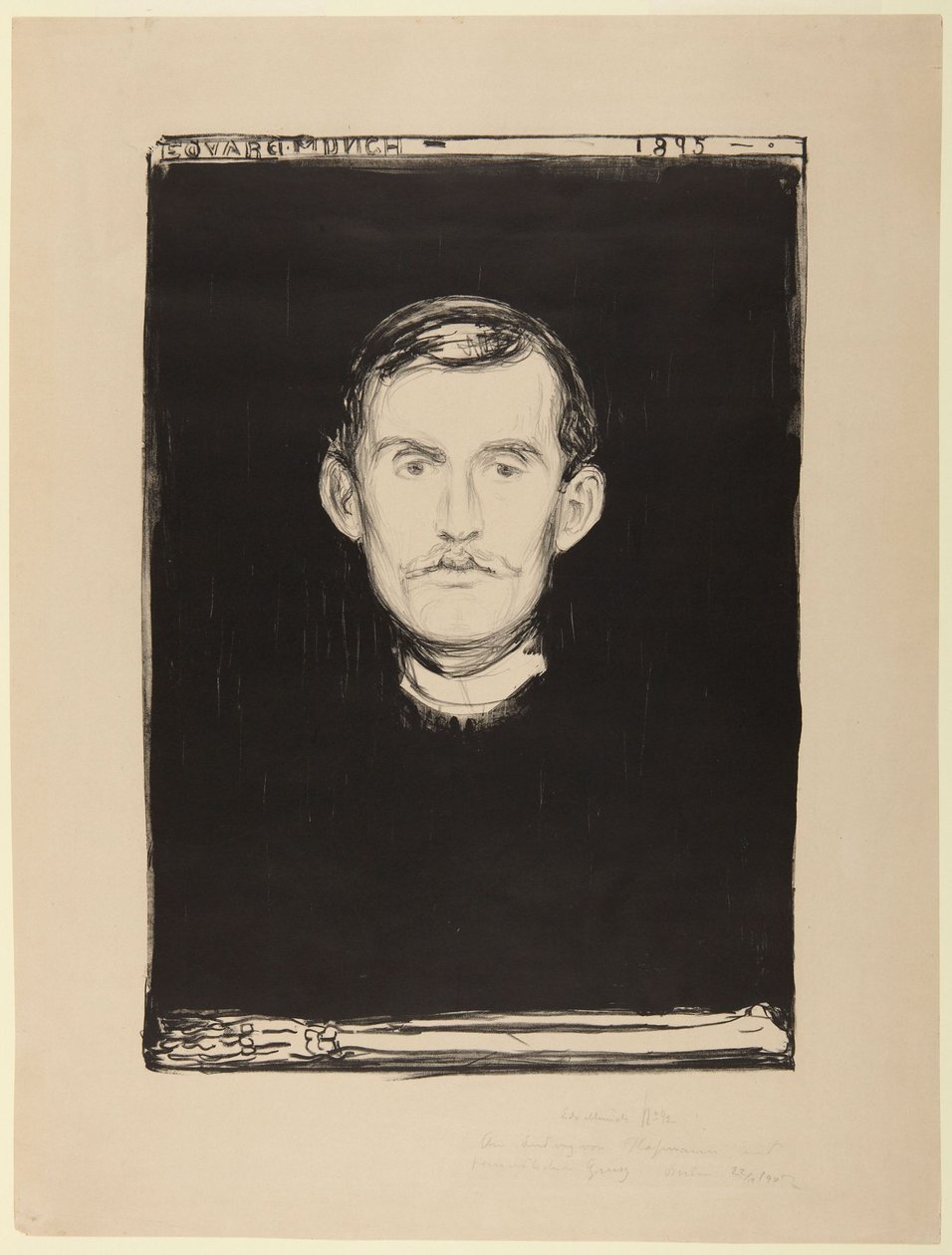 Selvportrett av Edvard Munch