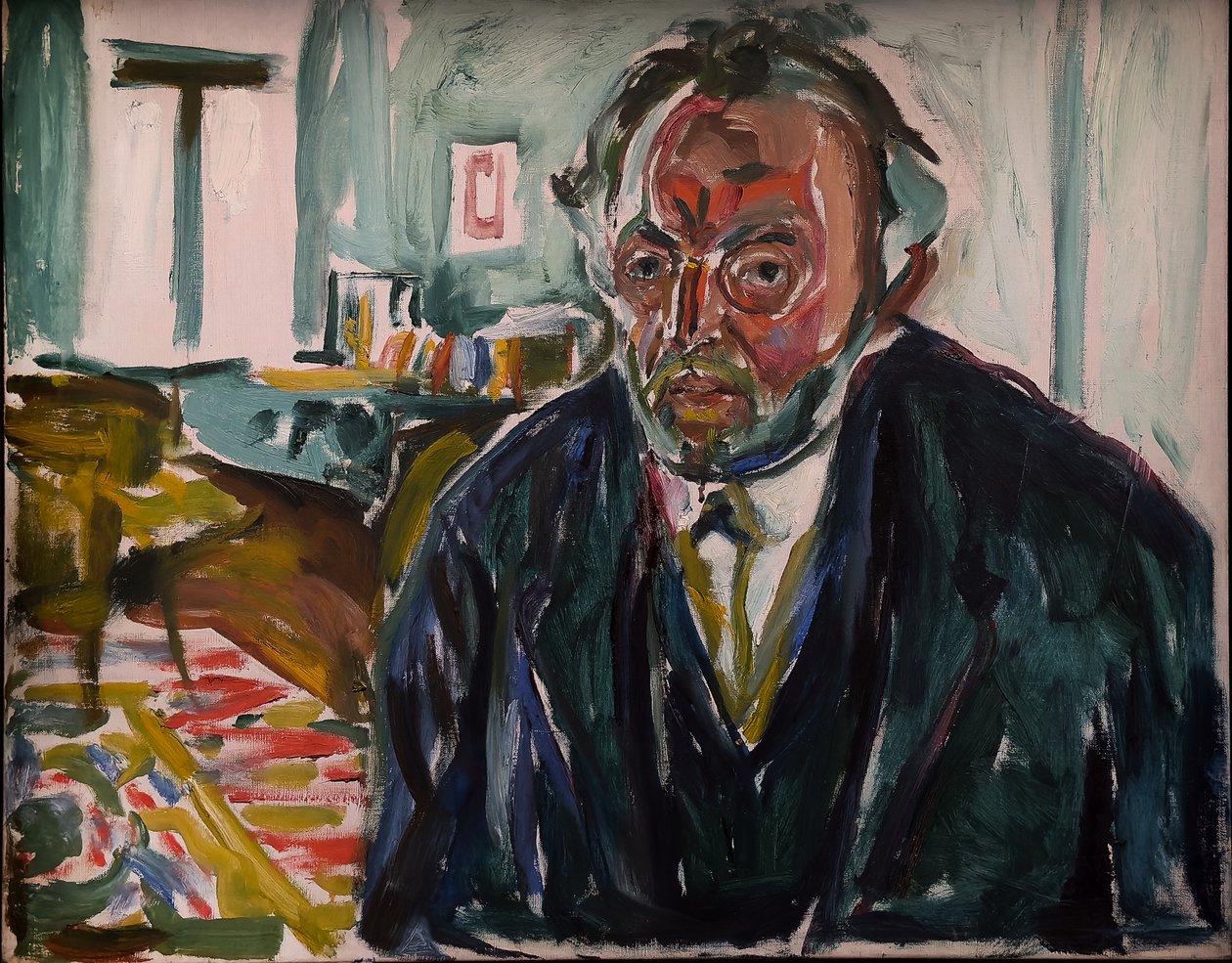 Selvportrett etter spanskesyken av Edvard Munch