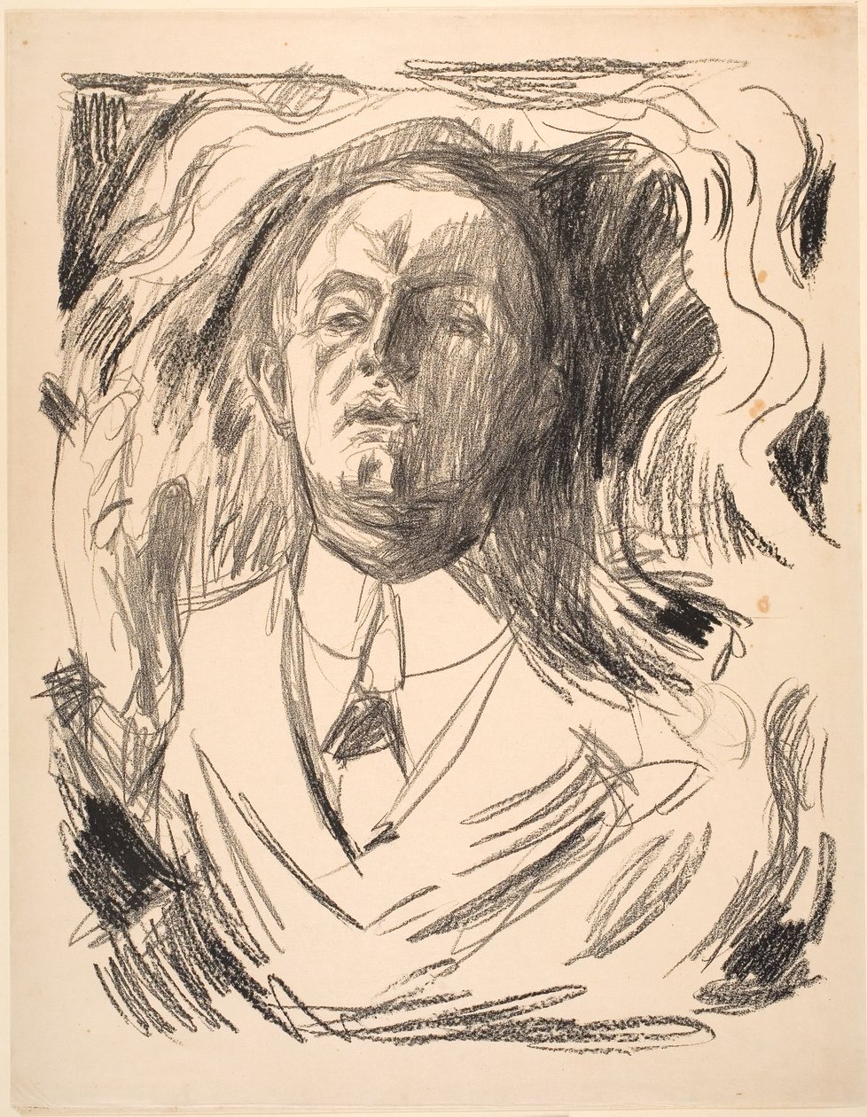 Selvportrett med sigarett av Edvard Munch