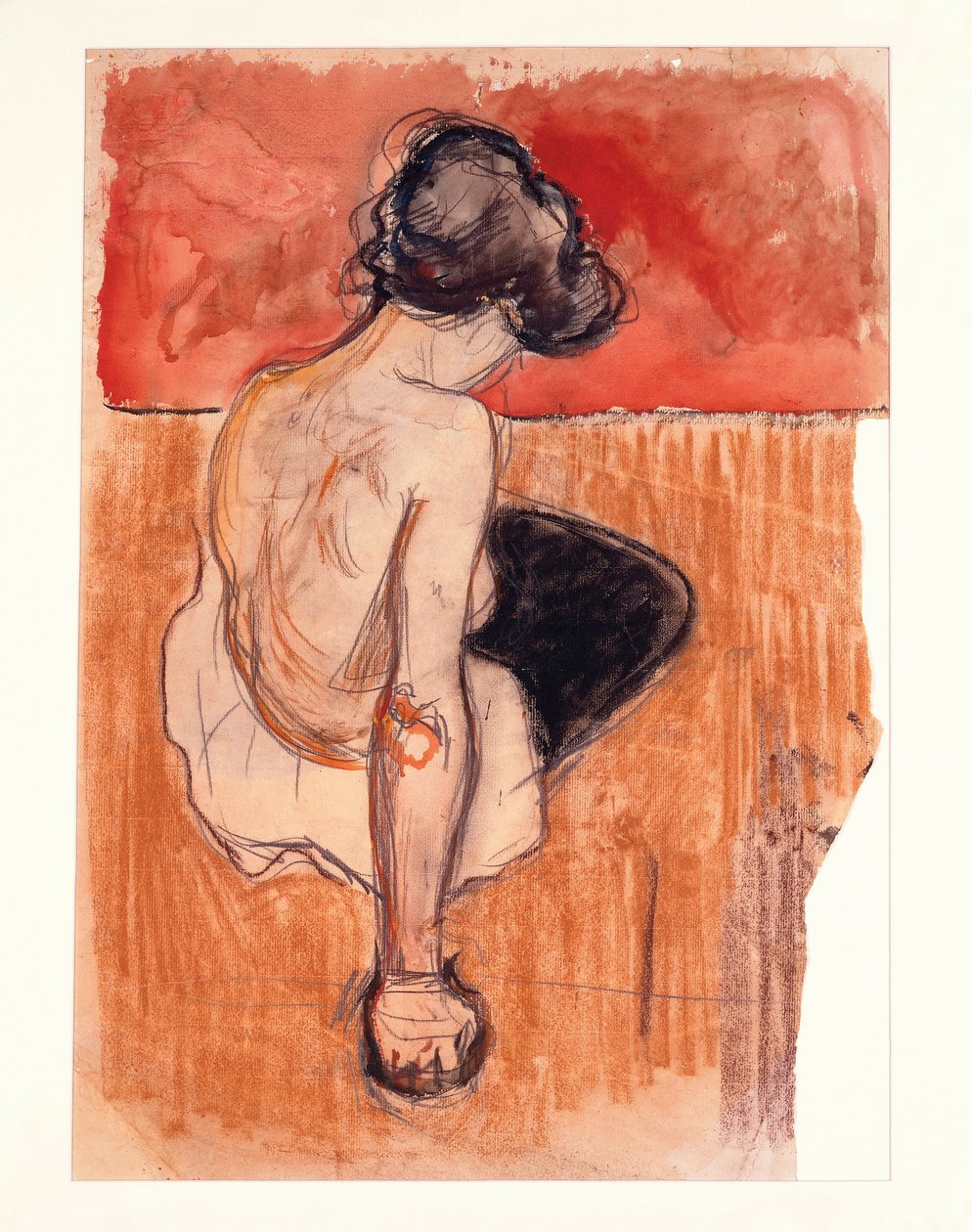 Sittende modell av Edvard Munch