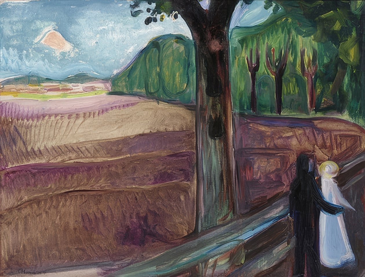 Sommernatt (Sommernatt). 1917 av Edvard Munch