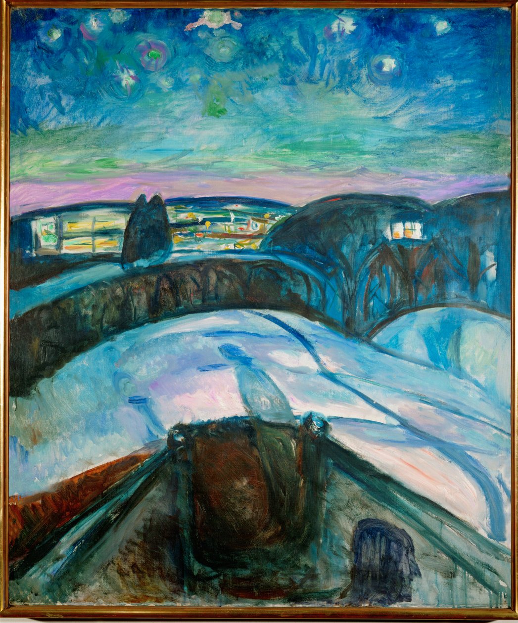 Stjernenatt (olje på lerret) av Edvard Munch