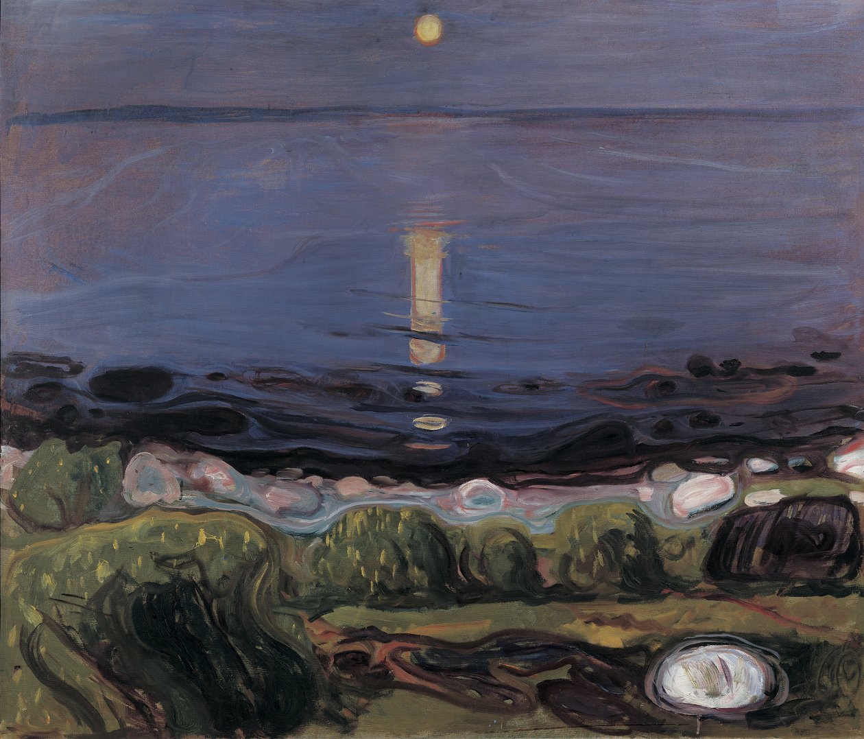 Sommernatt ved stranden av Edvard Munch
