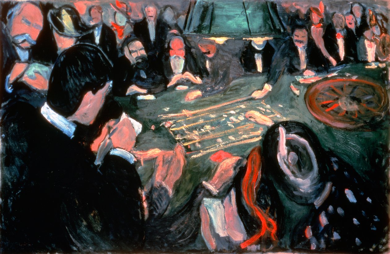 Rulettbordet i Monte Carlo, 1903 av Edvard Munch